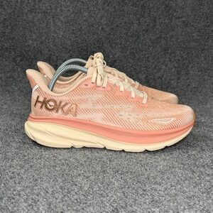 Hoka‎ Clifton 9 Running Shoes Women's 9 Sandstone Cream Athletic Run Training